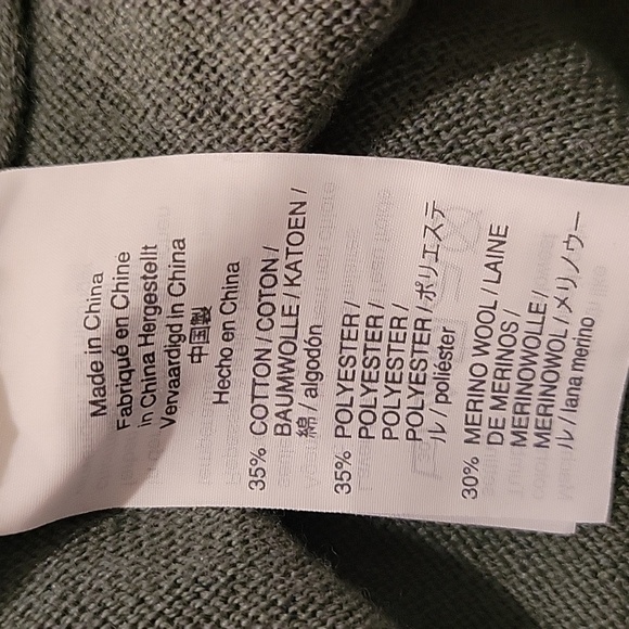 J Crew Mercantile large green v neck sweater - Picture 4 of 5